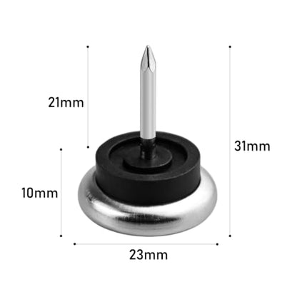 TOVOT 20PCS Furniture Chair Glide Nail-On Metal Glides for Carpet Floors (23mm) - size: 23mm