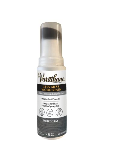 Varathane Less Mess Smoke Gray Wood Stain & Applicator - color: Smoke Gray, size: 4 Ounce (Pack of 1)