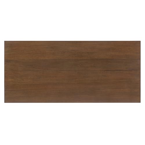7-Piece Dining Table Set with 6 Chairs, 71 Inch, Walnut - color: Beige,walnut-a