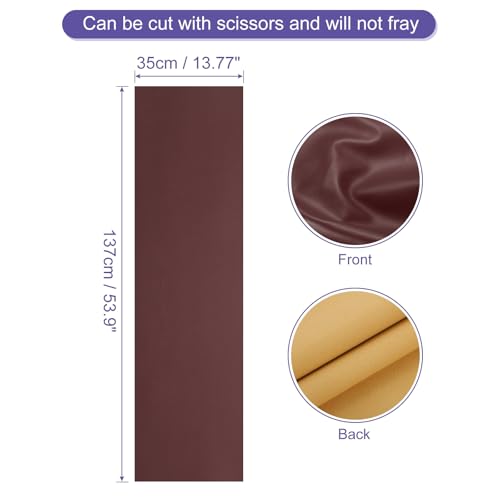 PATIKIL PU Faux Leather Fabric Nappa Grain 0.4 Yards Length 54"x14"x0.04" Soft Synthetic Leather Material Sheets 1mm Thick for Bags DIY Crafts, Dark Brown - color: Dark Brown, size: 54"x14"x0.04"