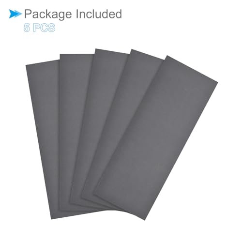 Wet Dry Sanding Sheets, 9 Inch x 3.6 Inch 1200 Grit Sandpaper Sheets Silicon Carbide - Applications: for Furniture, Hobbies and Home Improvement, Drywall, Wood, Metal, 5 Pieces - size: 1200 grit