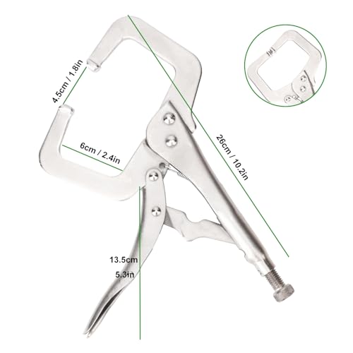 4 Pack 11 Inch Locking C Clamp, Heavy Duty 11 Inch C Clamp Locking Pliers for Home Improvement, Welding Tasks & Workshop - size: 4 Pack 11 Inch