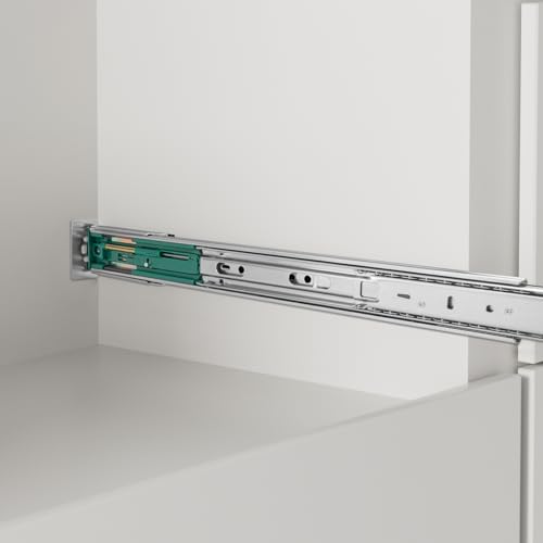 homdiy 10 Pair Soft Close Drawer Slides 22 Inch Cabinet Drawer Slides & 10 Pair Metal Rear Mounting Brackets for Face Frame Cabinets
