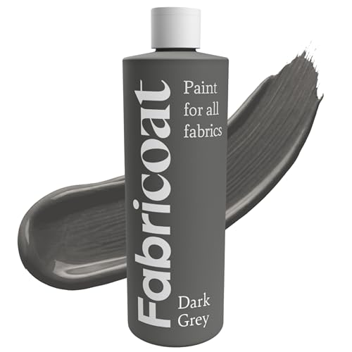Fabricoat Dark Grey Fabric Paint For Arts, Crafts & DIY Projects | 125ml / 4.2 FL OZ Fabric & Textile Paint Perfect for Clothing, Canvas Shoes, Denim, T-Shirts | Washable Non-Toxic - color: Dark Grey, size: 125 ml