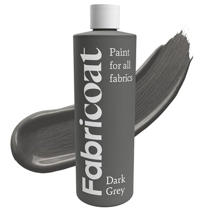 Fabricoat Fabric Paint & Upholstery Dye, Dark Grey, Flexible Finish - color: Dark Grey, size: 500ml / 17 Fl Oz