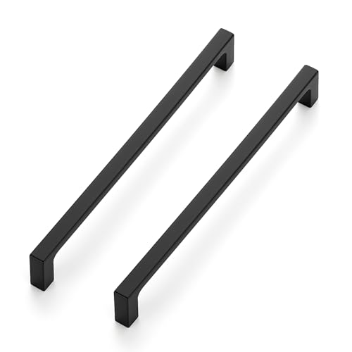Ravinte Matte Black Square & Solid Cabinet Handles,7-1/2 Inch,30 Pack - size: 7-1/2 Inch Hole Center