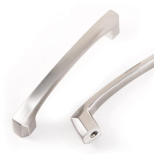 COTYKILEY 10 Pack 3.75Inch(96mm) Brushed Satin Nickel Kitchen Cabinet Handles Silver Cabinet Pulls Cabinet Door Handles Kitchen Cabinet Hardware - color: Brushed Satin Nickel, size: 3.75" Hole Center（96MM）