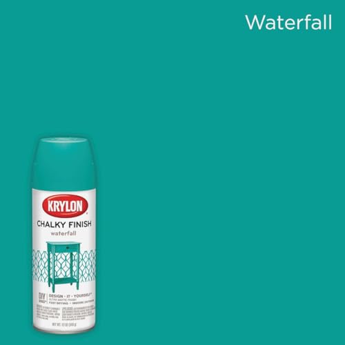 Krylon K04112007 Chalky Finish Spray Paint, Waterfall, 12 Ounce - color: Waterfall, size: 12 Ounce (Pack of 1)