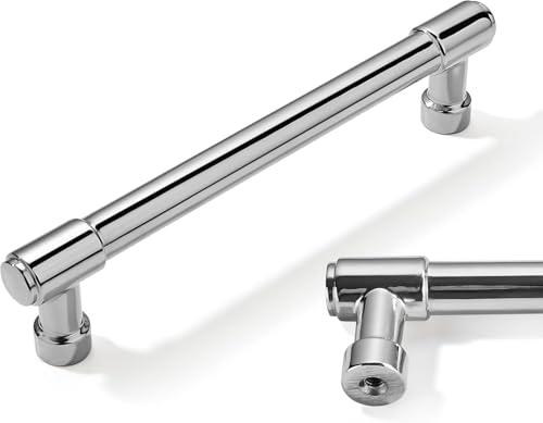 10 Pack Polished Chrome Cabinet Pulls, 3-3/4 Inch(96mm) Hole Centers Cabinet Handles Kitchen Hardware for Cabinets and Drawer - color: Polished Chrome, size: 3-3/4"(96mm) hole center