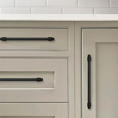 khtumeware 4 inch 5 Pack Matte Black Cabinet pulls Zinc Alloy Modern and Simple Cabinet Handle Suitable for Custom Whole-House Furniture (Kitchen/Bathroom/Bedroom). - color: Matte Black, size: 4 Inch