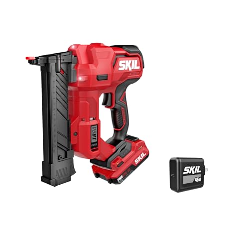 SKIL PWR CORE 20 Brushless 20V 18Ga 1/4 In. Narrow Crown Stapler Kit Including 2.0Ah USB-C Battery and 45W PD charger-SL1814B-10 - style: Narrow Crown Stapler Kit