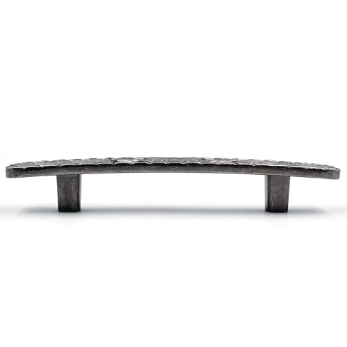 JETLAND Bridged Drawer Cabinet Pulls, 6-Pack Antique Gray 3" Hole Centers, Antique Peony Solid Cast, TG0115AN076 - color: Antique Gray, size: 3 Inch Hole Centers