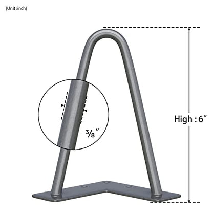 SMARTSTANDARD 6 Inch Heavy Duty Hairpin Furniture Legs, Grey 4PCS - color: Grey, size: 6 Inch