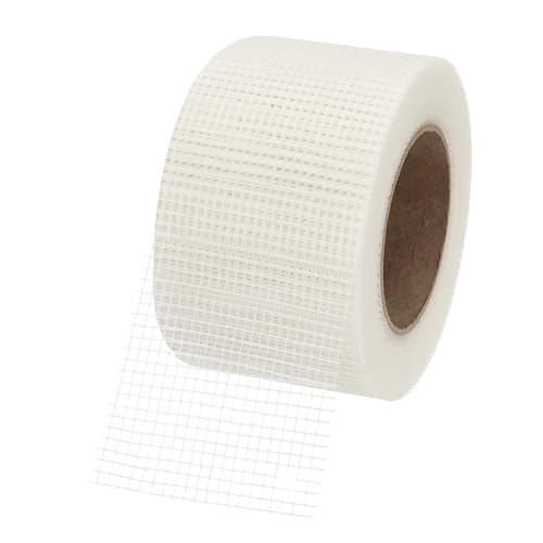 PATIKIL Drywall Repair Mesh Tape, 3 inch x 164 ft Fiberglass Repair Patch Self-Adhesive Dry Wall Joint Tape 8 Mesh Wall Hole Crack and Seam Patch, White - size: 3 inch x 164 Feet