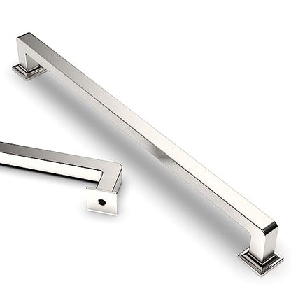 Asidrama 10 Pack 9 inch Brushed Satin Nickel Kitchen Cabinet Handles - color: Brushed Satin Nickel, size: 8.8" Hole Center(224mm)