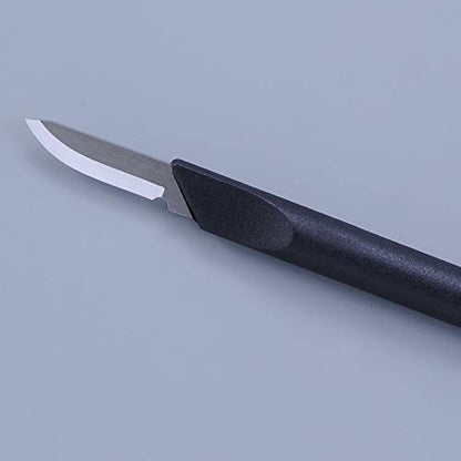 ALLEX Japanese Exacto Craft Knife with Cap Cover [0.8" Curved Blade] - Precision Hobby Knife for Crafting, Art, Model Kit - Sharp Japanese Stainless Steel & Heavy Duty Fixed Blade - Made in Japan - color: Curved Blade