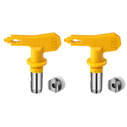 2 pcs(413 * 2) Reversible Airless Spray Tips Set for Airless Paint Sprayer,for Wall Fence Deck Cabinet and Guns House Painting - size: 413*2