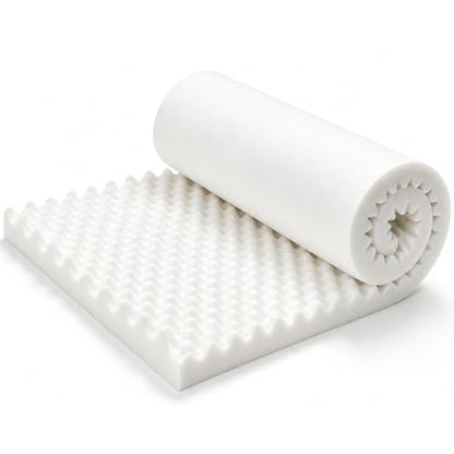 Egg Crate Foam 72 x 24 x 3 Inch, High Density Upholstery Foam Cushion