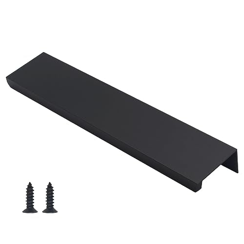 20 Pack Kitchen Cabinet Handles, Modern Finger Pulls for Cabinets - color: Black-20Pack, size: 5.9in(150mm) Overall Length