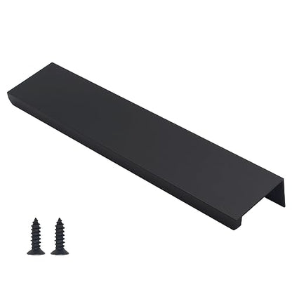20 Pack Kitchen Cabinet Handles, Modern Finger Pulls for Cabinets - color: Black-20Pack, size: 5.9in(150mm) Overall Length