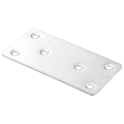 30 Packs 4x2 Inches Stainless Steel Flat Straight Brace Brackets, Mending Joining Plates, Metal Mending Plates with Screws for Furniture Repairing, 2 mm Thickness - size: 30 PCS 4x2 In