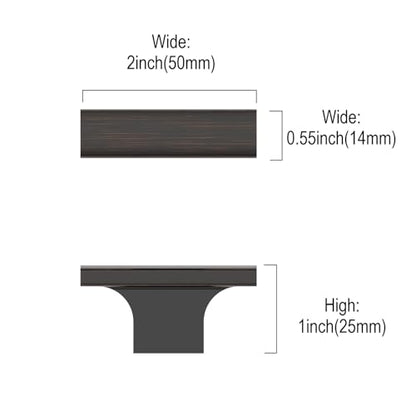 Oil Rubbed Bronze Cabinet Knobs Round Drawer Pulls 12 Pack - color: Oil Rubbed Bronze, size: 2 Inch Diameter