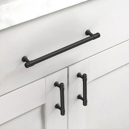 Asidrama 10 Pack 7.5 Inch Matte Black Kitchen Cabinet Handles - color: Matte Black, size: 7.5" Hole Center(192mm)