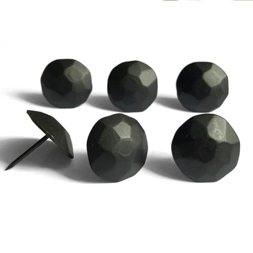 60PCS Large Round 1-inch Matte Black Upholstery Tacks,D25mmxL26mm Long - color: D25mmxl26mm Matte Black