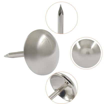 Upholstery Tacks for Furniture, Silver, 100Pcs - color: Silver