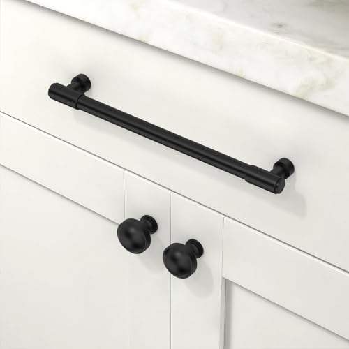 10 Pack Matte Black Cabinet Pulls 7.5 Inch(192mm) Kitchen Cabinet Handles Cabinet Hardware for Drawer Pulls - color: Matte Black, size: 7.5" Hole Center