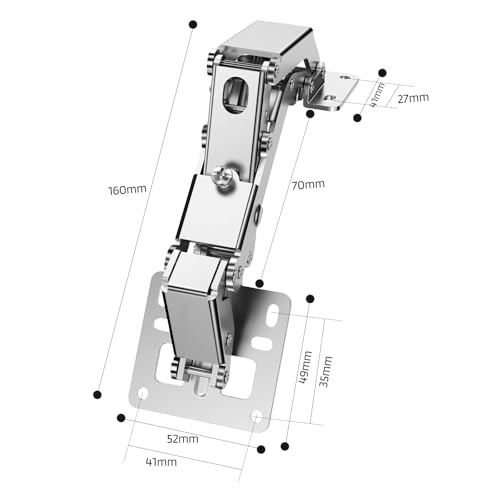 4 Pack 170° Soft Close Cabinet Hinges Frameless Hidden Hinge for Kitchen - color: 4 Pack 170°