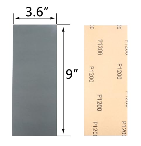 30Pcs 9 x 3.6 Inchs 1200 Grit Wet and Dry Handmade Universal Sanding Sheets, Suitable for Woodworking Furniture/Automobiles/Metal/Lacquer Polishing Sandpaper - style: 1200 Grit