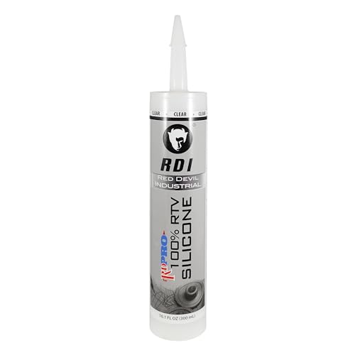 Red Devil 08260I RD PRO Industrial Grade RTV 100% Silicone Sealant, 10.1 oz, Clear, 1 Pack - color: Clear, size: 1 Pack