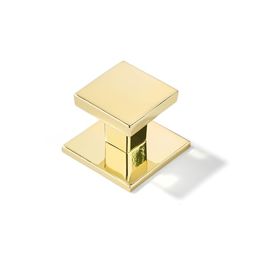 khtumeware 10-Pack 1-1/2 Square Heavy Duty Solid Polished Brass zinc backplates for Cabinet knobs Suitable for Dressers,Drawers and Kitchen Hardware - color: Polished Brass
