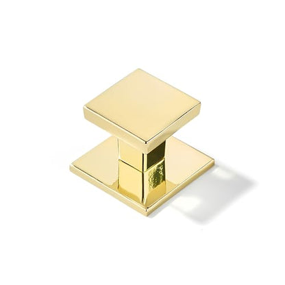 khtumeware 10-Pack 1-1/2 Square Heavy Duty Solid Polished Brass zinc backplates for Cabinet knobs Suitable for Dressers,Drawers and Kitchen Hardware - color: Polished Brass