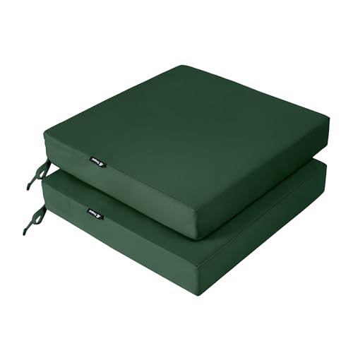 Favoyard Patio Chair Cushions 18.5 x 16 x 3 Inch Waterproof Outdoor Seat - color: Green, size: 18.5 x 16 x 3 In