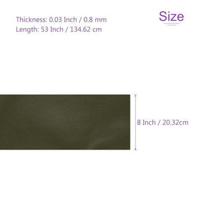 DMiotech 1 Pack 8 Inch x 53 Inch Faux Leather Sheet Furniture Cover Fabric Skin Grass Green PU Leather Roll for Handmade DIY Craft Projects - color: Grass Green, size: 8 Inch x 53 Inch