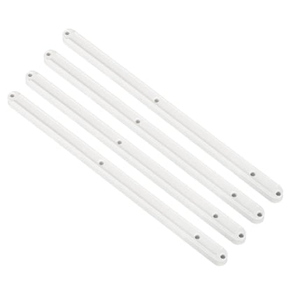 uxcell Drawer Slides, 4Pcs 300mm - Plastic Drawer Rails, Side Mounted Grooved Guide Rails for Cabinet Drawers Bedside Tables Wardrobe Dressers (White) - color: White