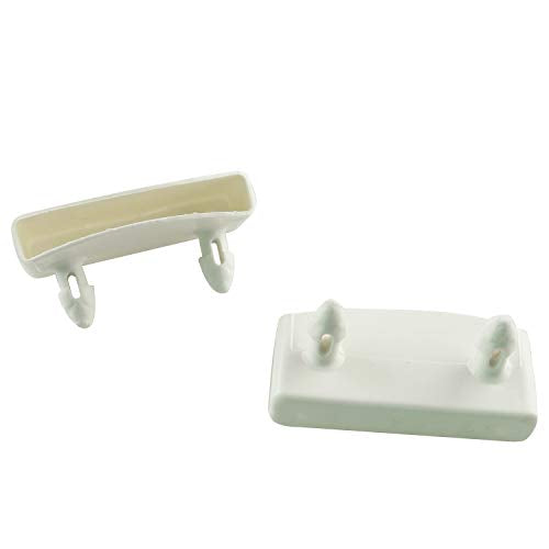 30pcs 57x8mm White Plastic Bed Slat End Caps Holders Plastic Connector Furniture Accessories for Holding Securing Wooden Slats Bed Base
