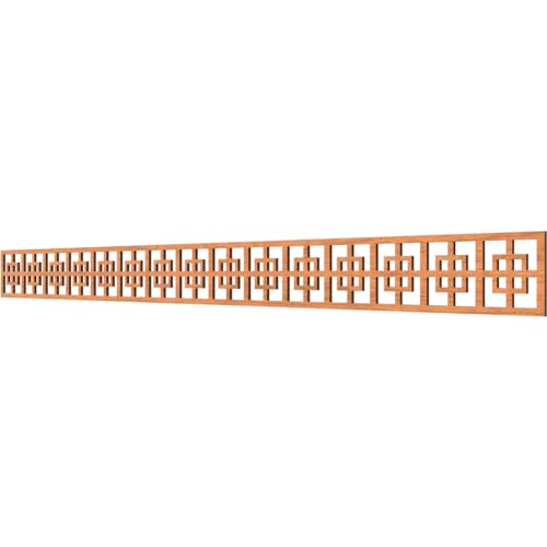 46 3/8"W x 4"H x 1/4"T Cambridge Fretwork Moulding, Cherry - color: Cherry, size: 4-in. H x 0.25-in. T