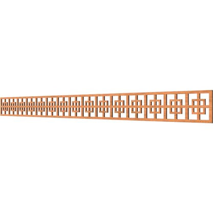 46 3/8"W x 4"H x 1/4"T Cambridge Fretwork Moulding, Cherry - color: Cherry, size: 4-in. H x 0.25-in. T