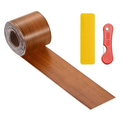 uxcell Wood Grain Repair Tape,2" x33ft Grain Repair Patch,Deep Silk Wood - color: Deep Silk Wood, size: 2 Inch x 33 ft