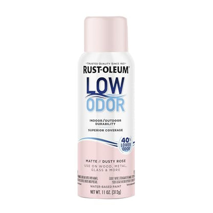 Rust-Oleum Low Odor Premium Spray Paint, Matte Dusty Rose - color: Dusty Rose, size: 11 Ounce (Pack of 1)
