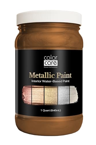 Metallic Paint – Satin Antique Bronze, 1 Quart (Pack of 1) | Water-Based Low-Odor Paint for Walls, Fixtures, Furniture, Décor, Accents & Crafts - color: Antique Bronze - Satin