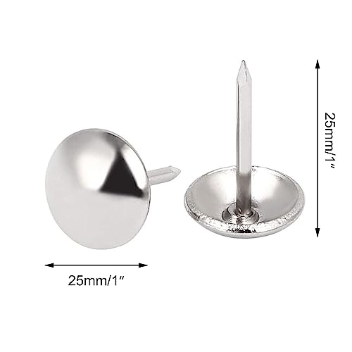 25mm Antique Silver Upholstery Tacks, 1" Furniture Nails Pins 30Pcs - color: Silver, size: 1''(25mm)