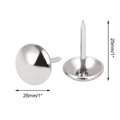 25mm Antique Silver Upholstery Tacks, 1" Furniture Nails Pins 30Pcs - color: Silver, size: 1''(25mm)