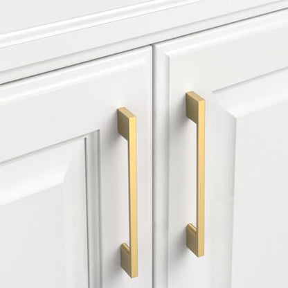 9BUILD 10 Pack Champagne Bronze Cabinet Pulls 5 Inch Champagne Kitchen Cabinet Handles, Cabinet Hardware for Cupboard Drawer Pulls - color: Champagne Bronze, size: 5"/128MM Hole Center, style: 10 Pack
