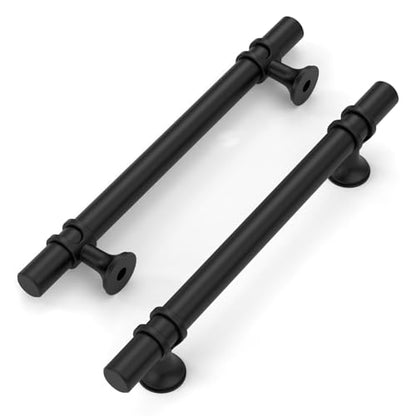 Amerdeco 10 Pack Matte Black Cabinet Pulls 5 Inch(128MM) Hole Centers Kitchen Cabinet Handles Cabinets Hardware Drawer Pulls ZH0058 - color: Matte Black, size: 5"/128MM Hole Center