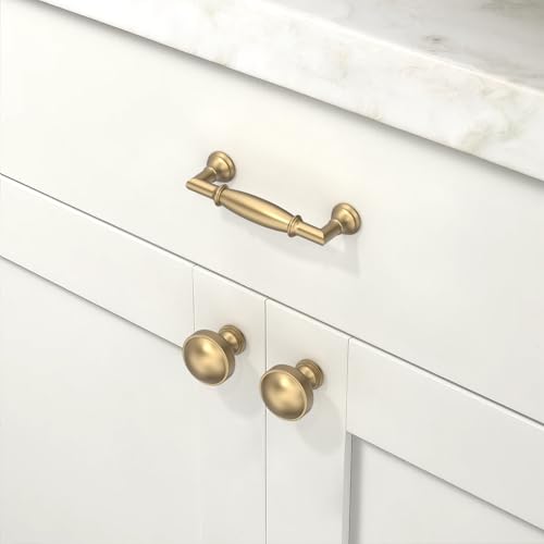 10 Pack Champagne Bronze Cabinet Pulls 3 Inch(76mm) Kitchen Cabinet Handles Cabinet Hardware for Drawer Pulls - color: Champagne Bronze, size: 3" Hole Center