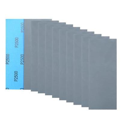 30Pcs 9 x 3.6 Inchs 2500 Grit Wet and Dry Handmade Universal Sanding Sheets, Suitable for Woodworking Furniture/Automobiles/Metal/Lacquer Polishing Sandpaper - style: 2500 Grit